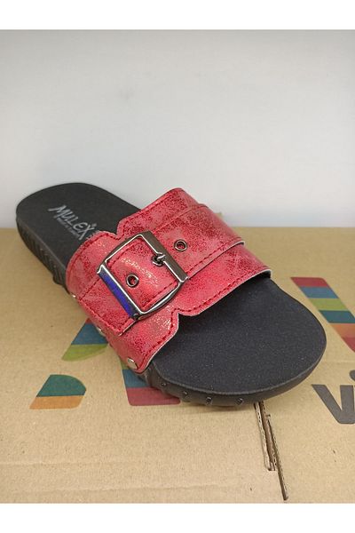 Murat Kundura Mulex Ultra Soft Non-Slip Sole Slippers Marble Red