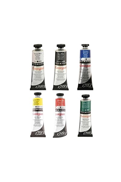 Daler Rowney Georgian Yağlı Boya 38ml 6'lı Set Ana Renkler