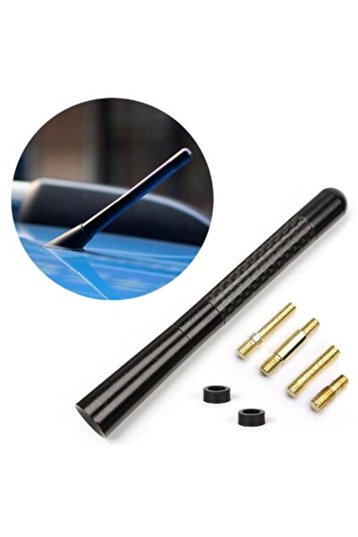 MeyZone Oto Araç Anten Anten Çubuğu Spor Kısa Siyah-karbon Radio Anteni