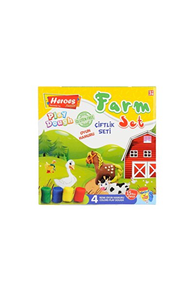 HEROES Orta Kutulu Çiftlik Glutensiz Oyun Hamuru Seti