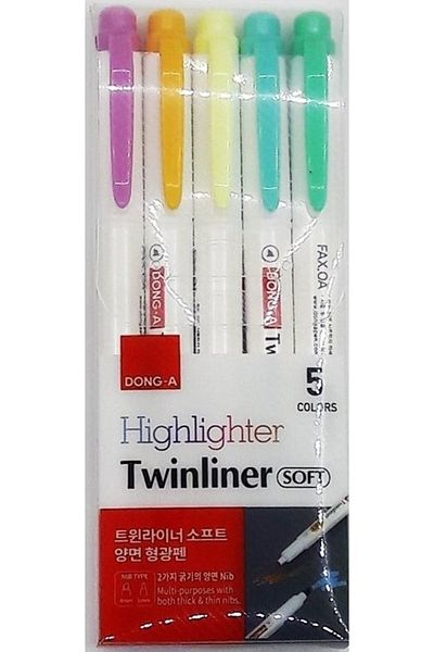 donga mygel Highlighter Soft 5 Color Twinler231805 / Donga