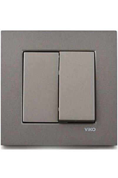 VİKO Novella Antrasit Komütatör Anahtar Mekanizma Kapak Çerçeve