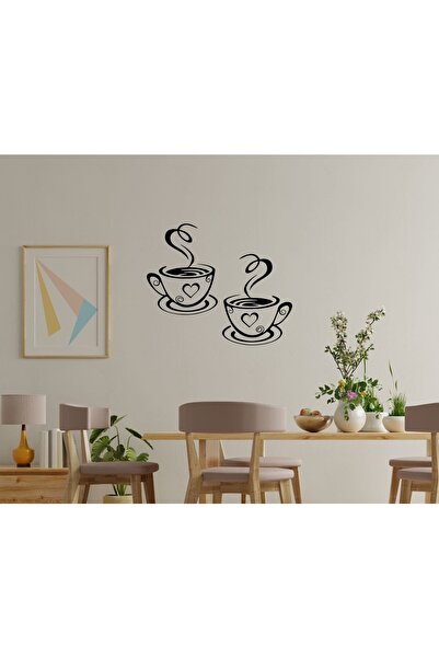 BK ملصق حائط بتصميم فناجين القهوة المنزلية-1