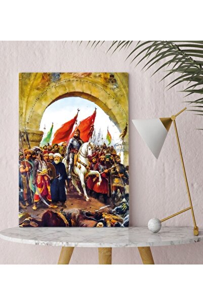 Bk Gift Home Istanbul'un Fethi Fatih Sultan Mehmet Tasarımlı Kanvas Tablo 30x...