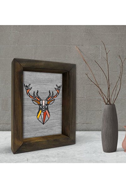 Bk Gift Gift Deer Design Decorative Natural Solid Wood Frame 15x20cm-2