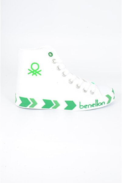 Benetton حذاء رياضي نسائي أبيض 30621
