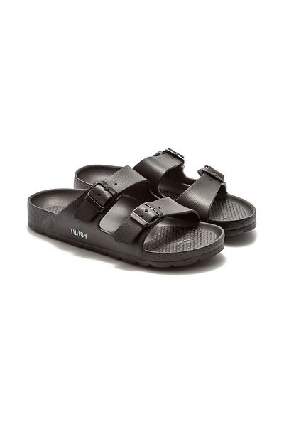 Twigy Papuci de femei cu cataramă dublă de vară, confortabili și eleganti