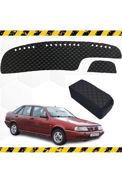 Point Fiat Tempra Kolçak + Göğüs Halısı Siyah Suni Deri Uyumlu