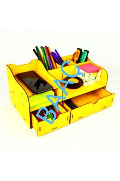 BAAÇ Table Top Organizer with Wooden Drawers
