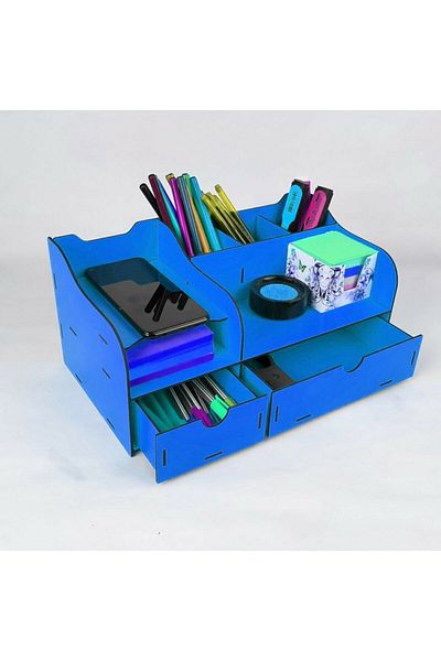 BAAÇ Table Top Organizer with Wooden Drawers