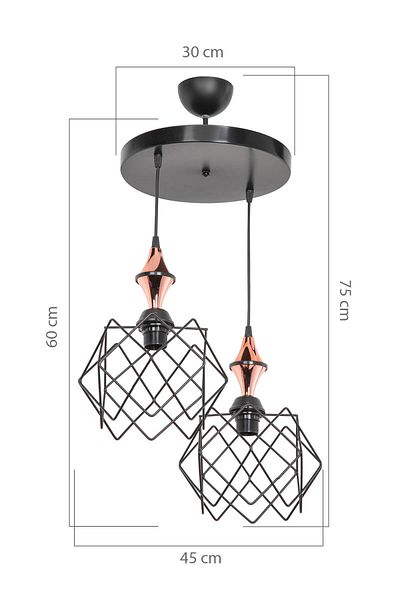 Tuğbasan Akses Sıla 3-Piece Cocoon Living Room Kitchen Bedroom Dining Room Entrance Hall Chandelier