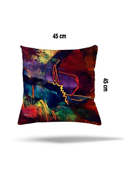 linazaitun Color Transitional Striped Patterned Hidden Zippered Pillow Case Throw Pillow Case Seat Pillow Case