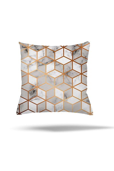 linazaitun Ethnic Floral Patterned Geometric Patchwork Pillow Case - Hidden Zipper