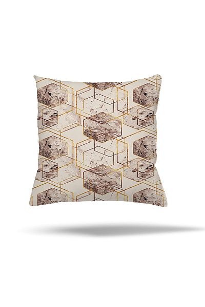 linazaitun Ethnic Floral Pattern Γεωμετρική Μαξιλαροθήκη Patchwork - Κρυφό φερμουάρ