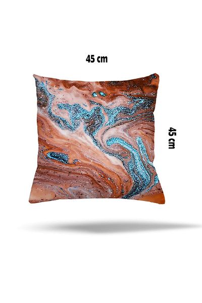 linazaitun Geometric Tie-Dye Patterned - Hidden Zippered Throw Pillow Cover Seat Pillow