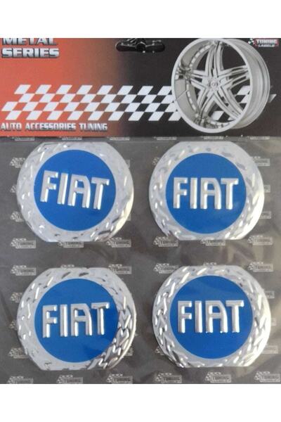 OEM Fiat Mavi Alüminyum Yapıştırma Jant Göbeği 4 Lü 60mm
