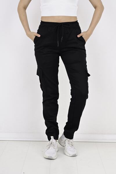 QUITS KIDS Bel Ve Paça Lastikli Yanları Kargo Cep Bayan Pantolon-19000