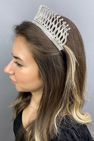 Bontex Νυφικό στέμμα γάμου με χέννα, ασημένιο στέμμα νύφης Λίνα – Αξεσουάρ νύφης