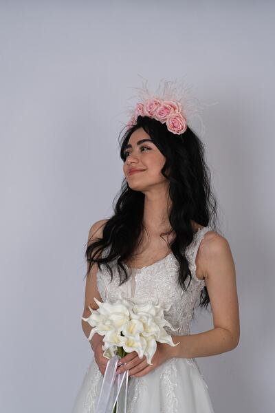 Bontex Στέμμα Γάμου Ροζ με Βελούδο Τριαντάφυλλα και Φτερά - Στέμμα Νύφης με Χ...