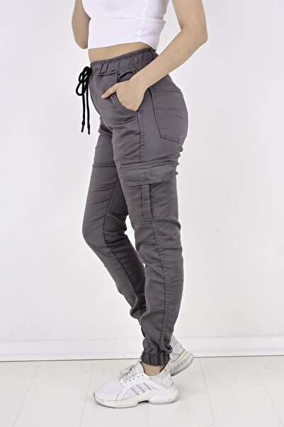 QUITS KIDS Bel ve Paça Lastikli Yanları Kargo Cep Kadın Pantolon-19000