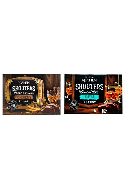 Roshen Shooters Whiskey Liquor 150g & Shooters Rum Liquor 150gr Menşei Almanya