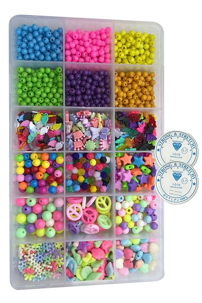 uniquehobby Σετ κατασκευής κοσμημάτων με χάντρες για παιδιά - Χόμπι Κατασκευή χάντρες - Σετ κατασκευής βραχιολιών - Σετ ψυχαγωγίας 5