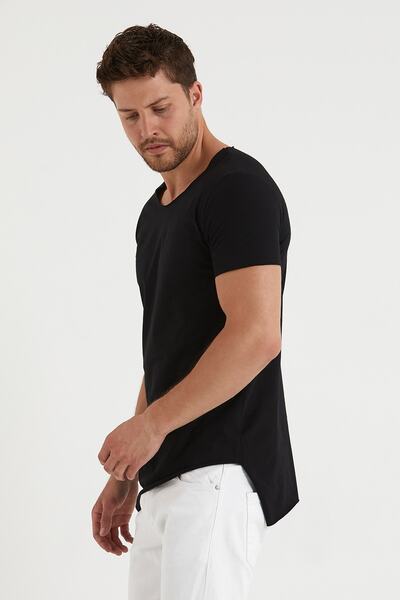 BABBOSS Ασύμμετρο μπλουζάκι Basic Open Collar