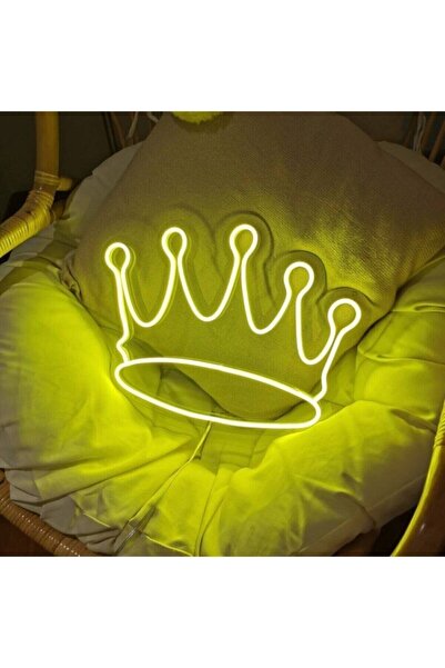 Genel Markalar Kral Kraliçe Tacı Neon Led Duvar Aydınlatma