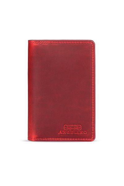 OttoAngelino Otto Angelino Portofel pentru carduri de afaceri și monede din piele naturală cu protecție RFID - unisex