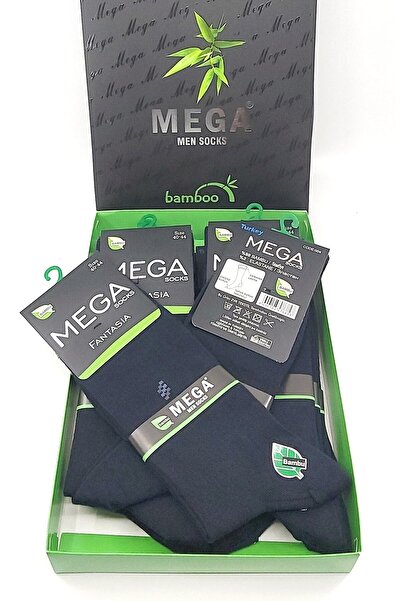 Bitmedeniste 12'li Bambu Erkek Lacivert Çorap