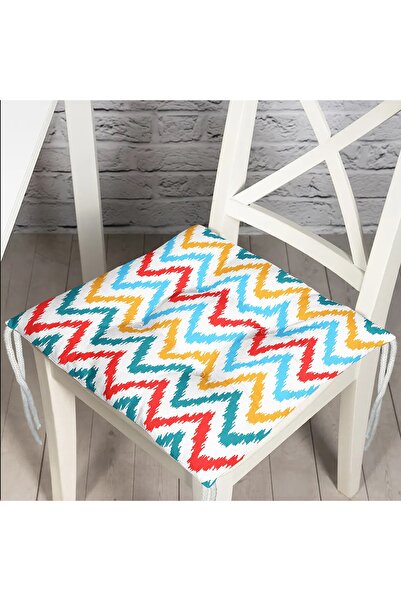 Realhomes Кольоровий цифровий принт із зигзагоподібним візерунком на м'якій п...