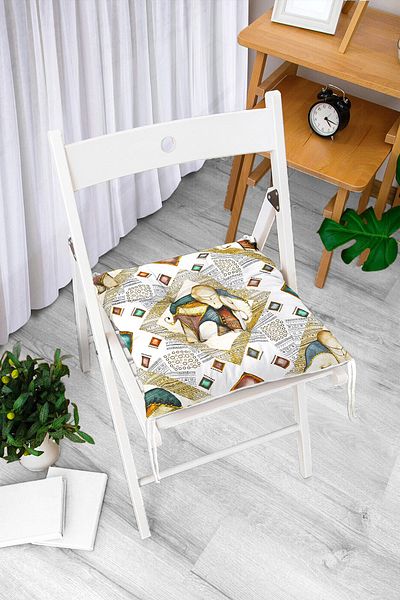 Realhomes Digital Printed Fluffy Chair Cushion with Ethnic Motif Elephant Design