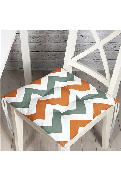 Realhomes Colorful Zigzag Patterned Modern Fluffy Chair Cushion