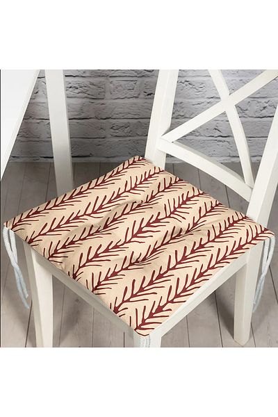 Realhomes Cream Brown Marbling Art Digital Printed Modern Fluffy Chair Cushion