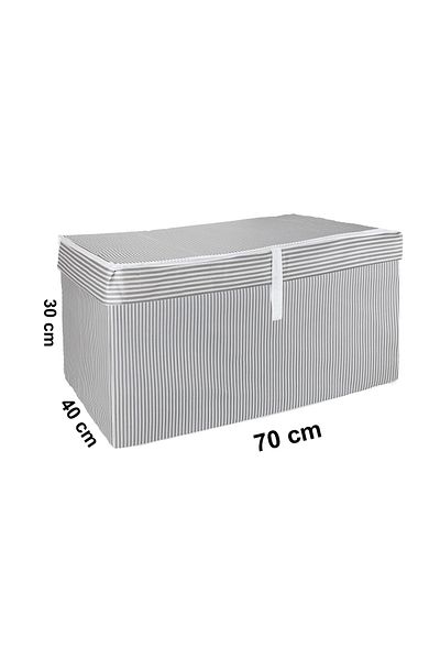 FORSACE Set of 3 Multi-Purpose Box Mega Plus Striped Gray-White