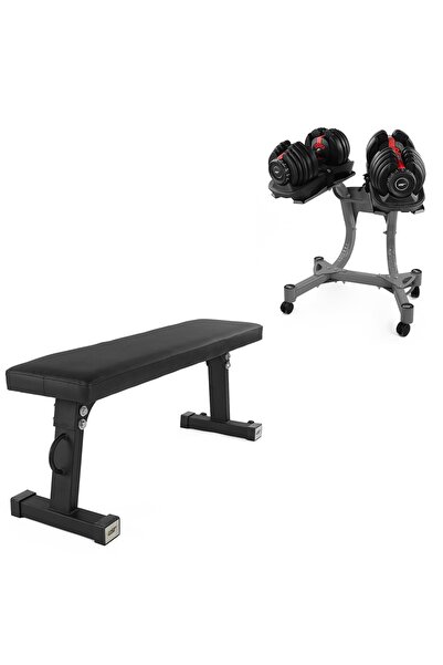 USR Adb24 2x24 Kg Ayarlanabilir Dambıl + Stand + Düz Bench Set