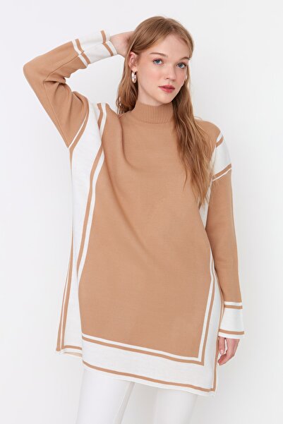 Trendyol Modest Sweater - Brown - Relaxed fit