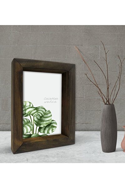 Bk Gift هدية ديكور إطار خشبي صلب طبيعي 15x20 سم-2