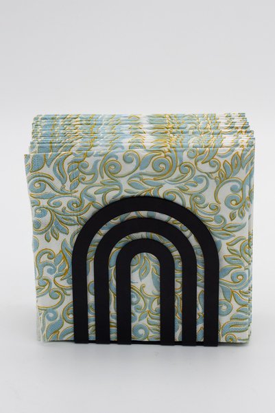 EVAY Metal Decorative Black Napkin Holder