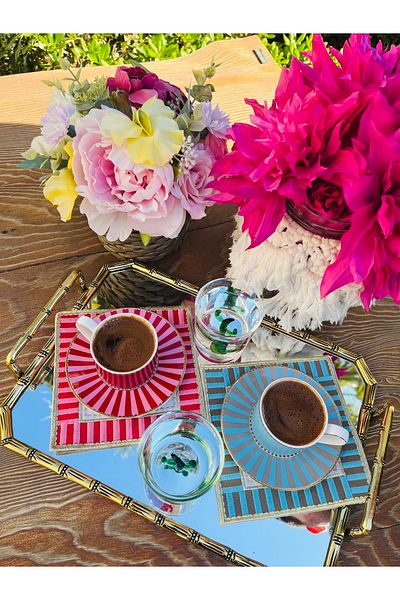 ge living Χαρτοπετσέτα κοκτέιλ Pink & Blue - 2 Κοκτέιλ Χαρτοπετσέτα Candy Series