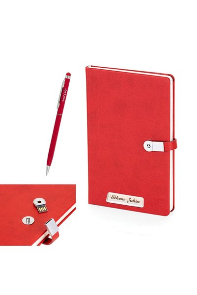 PİGADO Isme Özel Usb Kilitli Defter Isme Özel Kalem Hediye