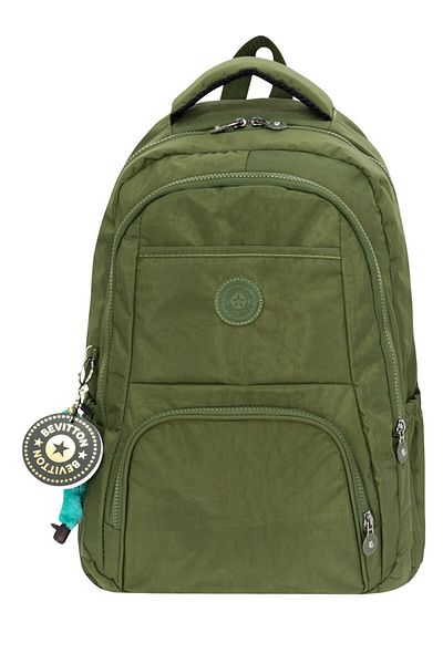 Bevitton Women's Hand and Back School Bag Parachute Crinkle Fabric 6 Compartments Bvt20-00 Khaki
