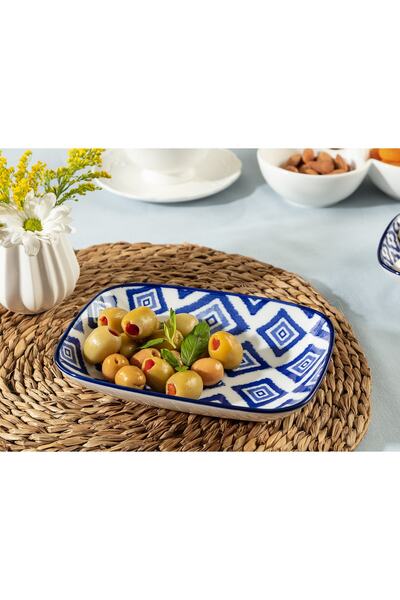 Madame Coco Rêve Bleu Carre Plate - Blue - 17.5x12.5 Cm