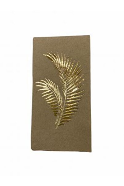 kidspartim Gold Yaldızlı Kraft Yaprak Desenli Peçete 16 'lı