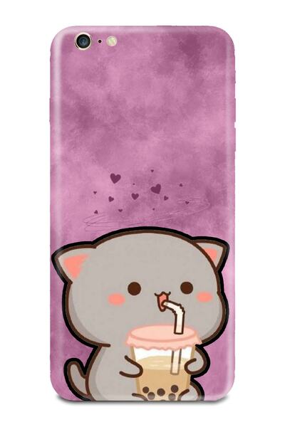 PERAX Iphone 5 Kedi Desenli Pembe Telefon Kılıfı Iphone5-04