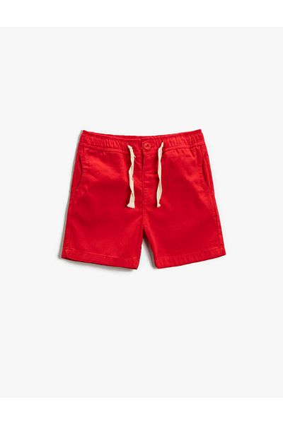 Koton Basic Shorts with Elastic Waist, Above Knee Cotton