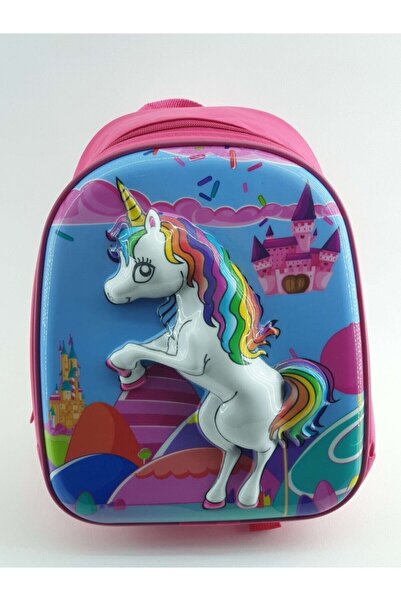 PoyrazBoutique Geantă de școală pentru copii cu model unicorn în relief