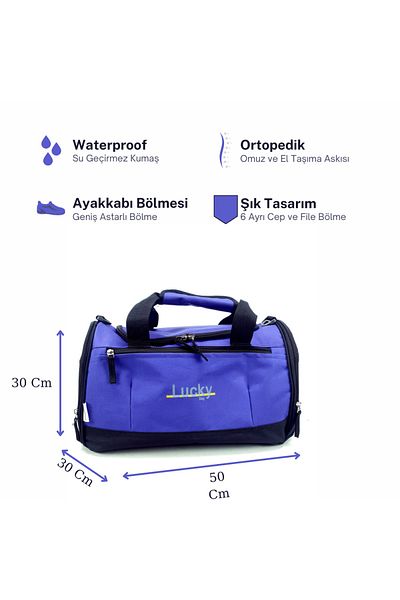 LUCKY BAG Luckybag Purple Lilac Gym Daily Sports Suitcase and Travel Suitcase Bag