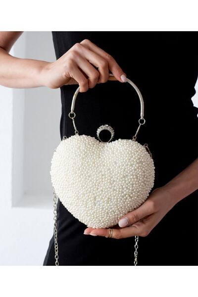 mıchael polo Taşlı Kadın El Ve Omuz Abiye Çantası