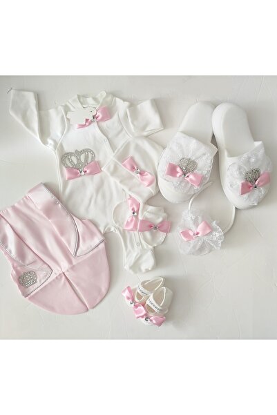 aykor tekstil 7 Li Lüks Lohusa Taç Terlik Set